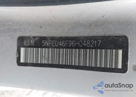 2006 Hyundai Sonata Gls V6/Lx V6 from USA, damaged, VIN 5NPEU46F96H048217